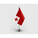 Punto Dizayn Tonga Devleti Tekli Saten Masa Bayrağı Seti