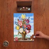 Punto Dizayn Vazo Içinde Çiçekler Tasarımı 240 Parça Ahşap Puzzle Ahşap Kutuda PD01087