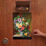 Punto Dizayn Vazoda Çiçekler Tasarımı 240 Parça Ahşap Puzzle Ahşap Kutuda PD00429