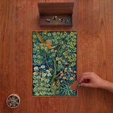 Punto Dizayn William Morris Vintage Çiçek Desenleri Tasarımı 240 Parça Ahşap Puzzle Ahşap Kutuda PD01065