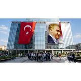Punto Dizayn Yan Portre Atatürk Bayrak ve Türk Bayrağı Premium Raşel Kumaş 2'li Set 10X15 Metre ATA45