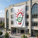 Punto Dizayn Yeşil Sol Parti Bayrağı 140GR Premium Raşel Kumaş 6x9 Metre