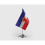 Punto Dizayn Yugoslavya Sosyalist Federal Cumhuriyeti Tekli Saten Masa Bayrağı Seti