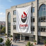 Punto Dizayn Zafer Partisi Bayrağı 140gr Premium Raşel Kumaş 6x9 metre