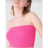 PUPA Kadın Büstiyer Straplez Crop Bluz - XL - Pembe