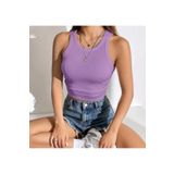 Pupa Kadın Lila Halter Yaka Fitilli Crop Bluz