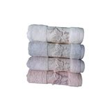 Pupilla 4 Lü Bambu Nakışlı Cristina Kelebek Havlu Takımı 50X90 - 001-Renkli - 50 x 90 cm