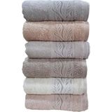 Pupilla Bambu Mane El-Yüz Havlu Takımı 50X90CM 6'lı Paket - 001-Renkli - 50 x 90 cm