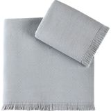 Pupilla Collection Bernini %100 Pamuk 2'Li Banyo Havlu Seti (50*90+70*140) - Açık Gri - 50 x 90 cm