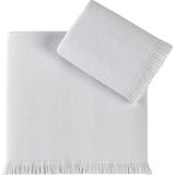 Pupilla Collection Bernini %100 Pamuk 2'Li Banyo Havlu Seti (50*90+70*140) - Gri - 50 x 90 cm