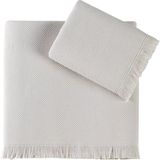 Pupilla Collection Bernini %100 Pamuk 2'Li Banyo Havlu Seti (50*90+70*140) - Pudra - 50 x 90 cm