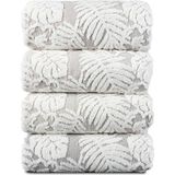Pupilla Collection Egzotic %100 Pamuk 4'Lü Yüz Havlusu - Asorti - 50 x 90 cm - Çok Renkli