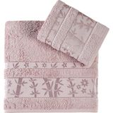 Pupilla Collection Elit Pastel Bambu 2'li Banyo Havlu Seti (50*90+70*140) - Lila - 50 x 90 cm