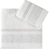 Pupilla Collection Güldeste Bambu 2'li Banyo Havlu Seti (50*90+70*140) - Krem - 50 x 90 cm