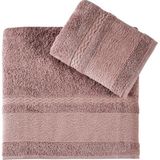 Pupilla Collection Güldeste Bambu 2'li Banyo Havlu Seti (50*90+70*140) - Mürdüm - 50 x 90 cm