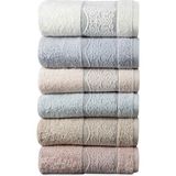 Pupilla Collection Hilton %100 Pamuk 50*90 6'Lı Yüz Havlusu - Asorti - 50 x 90 cm - Çok Renkli