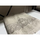 Pupilla Jakarlıdray Etnik Desenli Marakas El Yüz Havlusu - 50 x 90 cm - Ekru - Taş