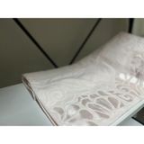 Pupilla Kadife Jakarlı El Havlusu - 50 x 90 cm - 50 x 90 cm - Açık Pembe - Beyaz