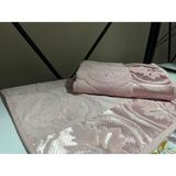 Pupilla Kadife Jakarlı El Havlusu - 50 x 90 cm - 50 x 90 cm - Solgun Pembe