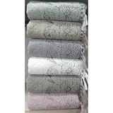 Pupilla Penye Jakarlı 6'Lı Paket El-Yüz Havlu 50*90 Sembol 3059 - Renkli