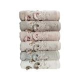 Pupilla Penye Nakışlı El-Yüz Havlu 50*90CM Bomonti Kuşlu 6'lı Paket - 50 x 90 cm
