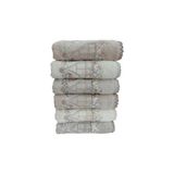 Pupilla Penye Nakışlı El-Yüz Havlu 50*90CM Karat Ev 6'lı Paket - 001-Renkli - 50 x 90 cm