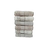 Pupilla Penye Nakışlı El-Yüz Havlu 50*90CM Karat Pencere 6'lı Paket - 001-Renkli - 50 x 90 cm