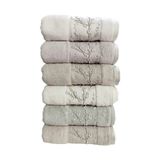 Pupilla Penye Nakışlı El-Yüz Havlu 50*90CM Ninna Sarmaşık 6'lı Paket - 50 x 90 cm