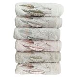 Pupilla Penye Nakışlı El-Yüz Havlu 50*90CM Romonti Sazlık 6'lı Paket - 50 x 90 cm