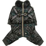 Puppia Bylur Jumpsuit Siyah Tasmalı Köpek Tulumu - Standart - XL