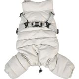 Puppia Cotton Touch Gri Tasmalı Köpek Tulumu - Standart - 2XL