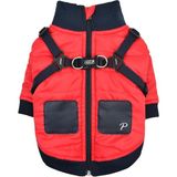 Puppia Stratus Dog Jumper Kırmızı Lacivert Tasmalı Köpek Montu - Standart