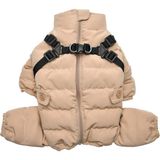 Puppia Ultra Light Soft Onesie Bej Tasmalı Köpek Tulumu - Standart