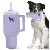 PUPROAR Pup Cup Tumbler Köpek Oyuncağı - Kız Köpekler veya Yavru Köpekler için Komik Doğum Günü Köpek Oyuncağı, Sevimli Gıcırtılı Peluş Hediye (Lavanta Moru)