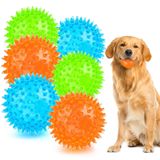 PUPTILY Köpek Oyuncağı, 2,5 inç Gıcırtılı Köpek Topları, Oyuncaklar ve Spikey Köpek Topu, Küçük Köpekler için Agresif Chewers için, Temiz Dişler ve Eğitim için Köpek Topları (6'lı Paket