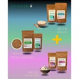 Puravert Keten Tohumu 250 gr - Puravert Kinoa 250 gr - Puravert Siyez Unu 500 gr 3'ü Bir Arada - 1 kg