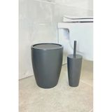 Pure 2'Li Banyo Seti Çöp Kovası + Tuvalet Fırçası Gri