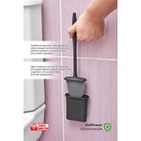Pure Age 1 adet Silikon Duvara Yapışan Bükülebilir Pratik Silikon Wc Klozet ve Tuvalet Fırçası - Siyah