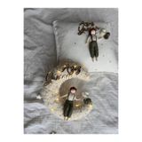 Pure baby handmade Erkek bebek ledli kapı süsü ve takı yastığı