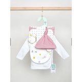 Pure Baby Natura 5'li Bebek Takımı, Zıbın,şapka, Eldiven, Hastane Çıkış Seti - 9 - 12 Ay - 002-Pembe