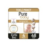 Pure Baby Organic No:4 Maxi 288 Adet Bebek Bezi