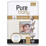 Pure Baby Organik Bebek Bezi No: 1 64'lü