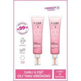 PURE BEAUTY CC Krem Spf50 Pa+++ Natural 30 ml x2 Adet