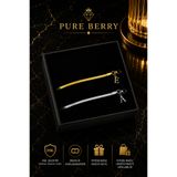 PURE BERRY BAŞ HARF EKLİ SEVGİLİ,ÇİFT,ARKADAŞLIK,DOĞUM GÜNÜ BİLEKLİĞİ %100 ÇELİK SARI GÜMÜŞ 2Lİ(HARF SEÇ)