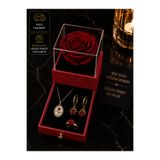 PURE BERRY GÜLLÜ KUTUDA GÜL KÜPE YÜZÜK VİNTAGE GÜL KOLYESİ ÖZEL GÜN SEVGİLİLER GÜNÜ YIL DÖNÜMÜ HEDİYESİ