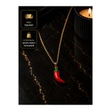 PURE BERRY ŞANS BİBERİ KIRMIZI BİBER KOLYE YILBAŞI %100ÇELİK HEDİYELİK (İSTEĞE GÖRE KUTU NOT KAĞIDIEKLENEBİLİR)