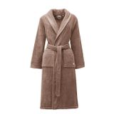 Pure Cotton Kadın Bornoz %100 Organik Pamuk Nakışlı Terra
