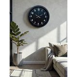 Pure Dark Black 40 Cm Metal Duvar Saati