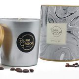 Pure Grace Kokulu Soya Mumu Doğal Ev 40 Saat Yanma Zamanı Camı Ev Hediyesi 210 g (Vanilya Gökyüzü)