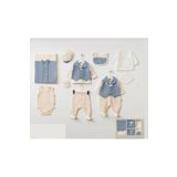 Pure Kids Store Kutulu %100 Organik Pamuk Müslin Kumaş Erkek Bebek Yelek Papyon Detaylı 10’lu Hastane Çıkış Seti
